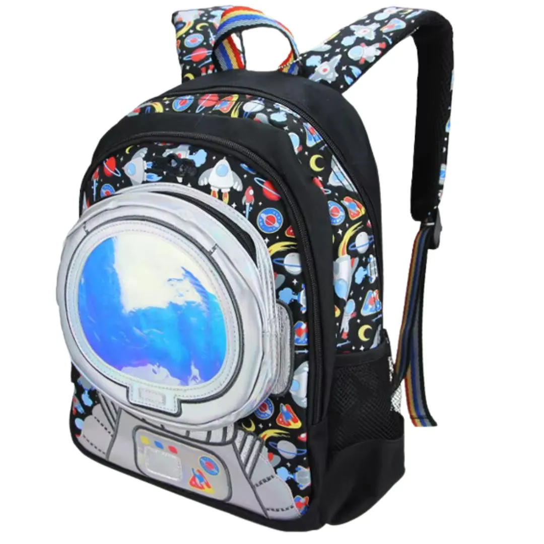 3D Design Backpack with Front Pocket for Kids (Astronaut)