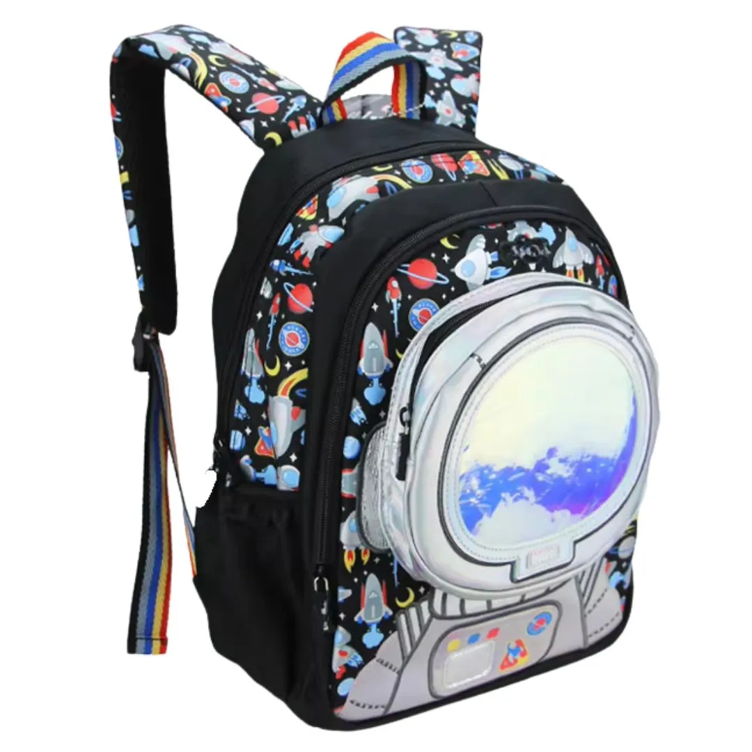 3D Design Backpack with Front Pocket for Kids (Astronaut)