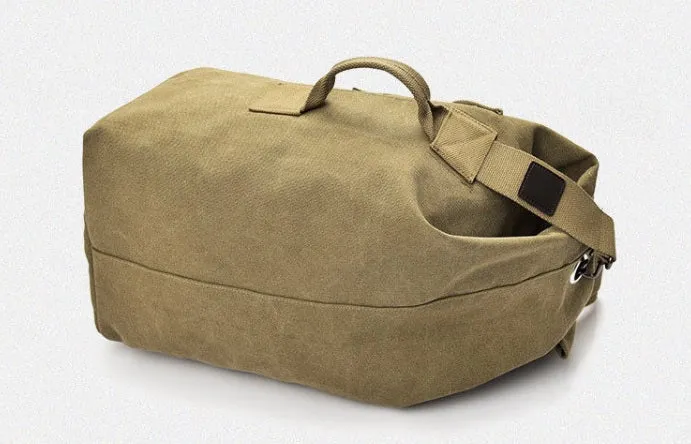 40L Tactical Military Duffel Classic Canvas Drab Bag with Shoulder Straps