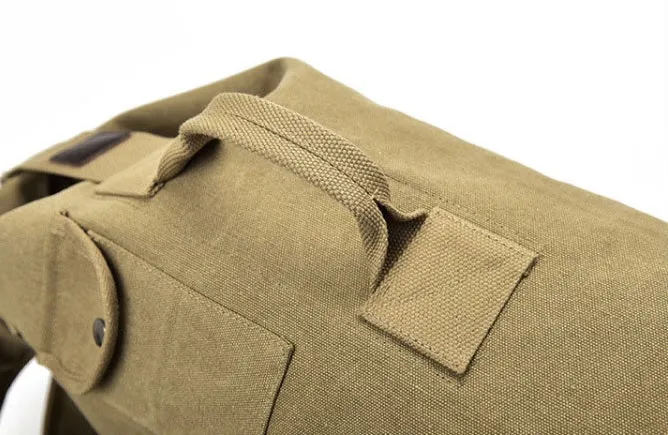 40L Tactical Military Duffel Classic Canvas Drab Bag with Shoulder Straps