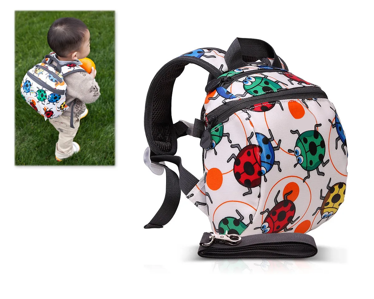 9'  Safety Harness Toddler Kids Backpack with Rein Strap - Ladybird