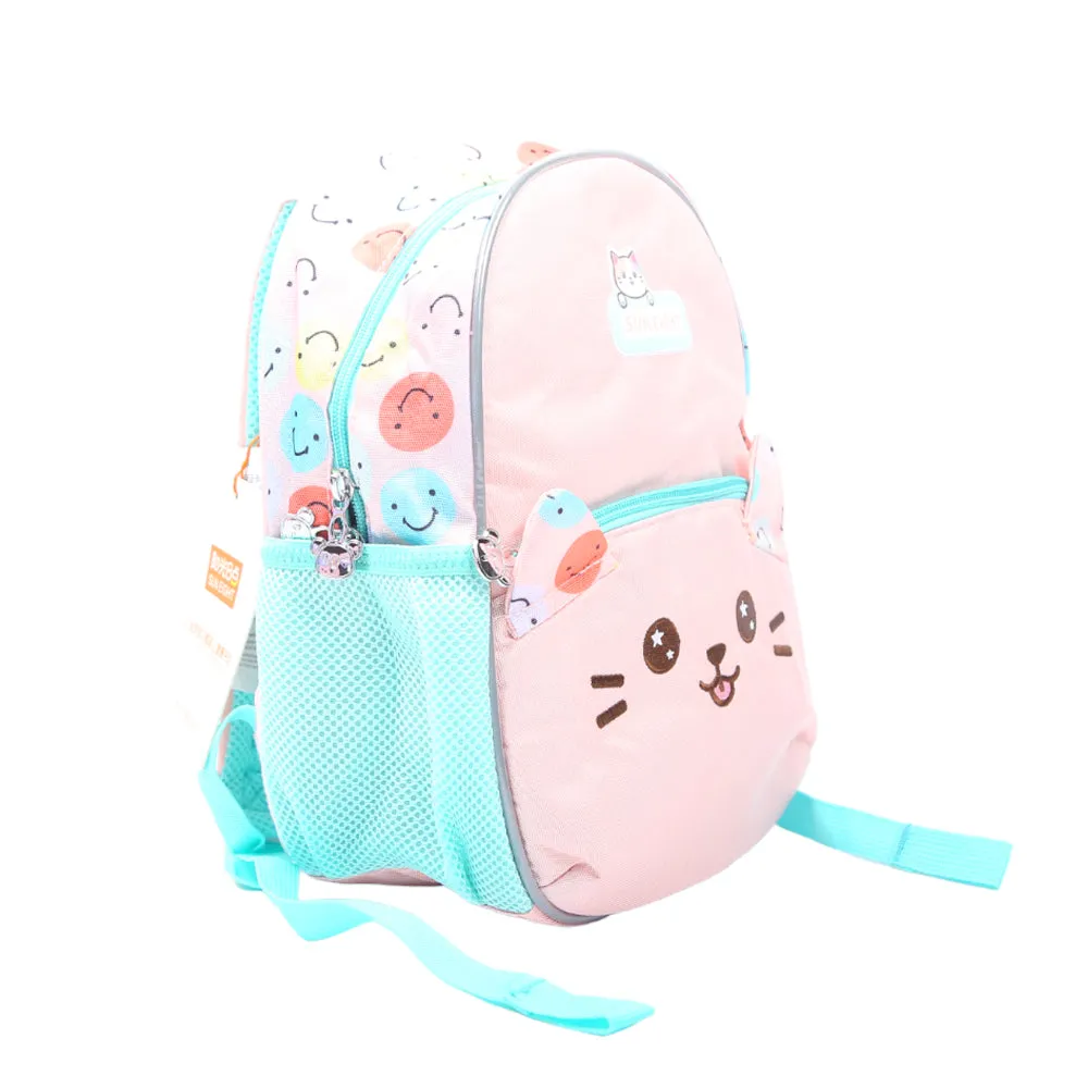 90107 KIDS SCHOOL BACK PACK PINK CAT 12INCH IR