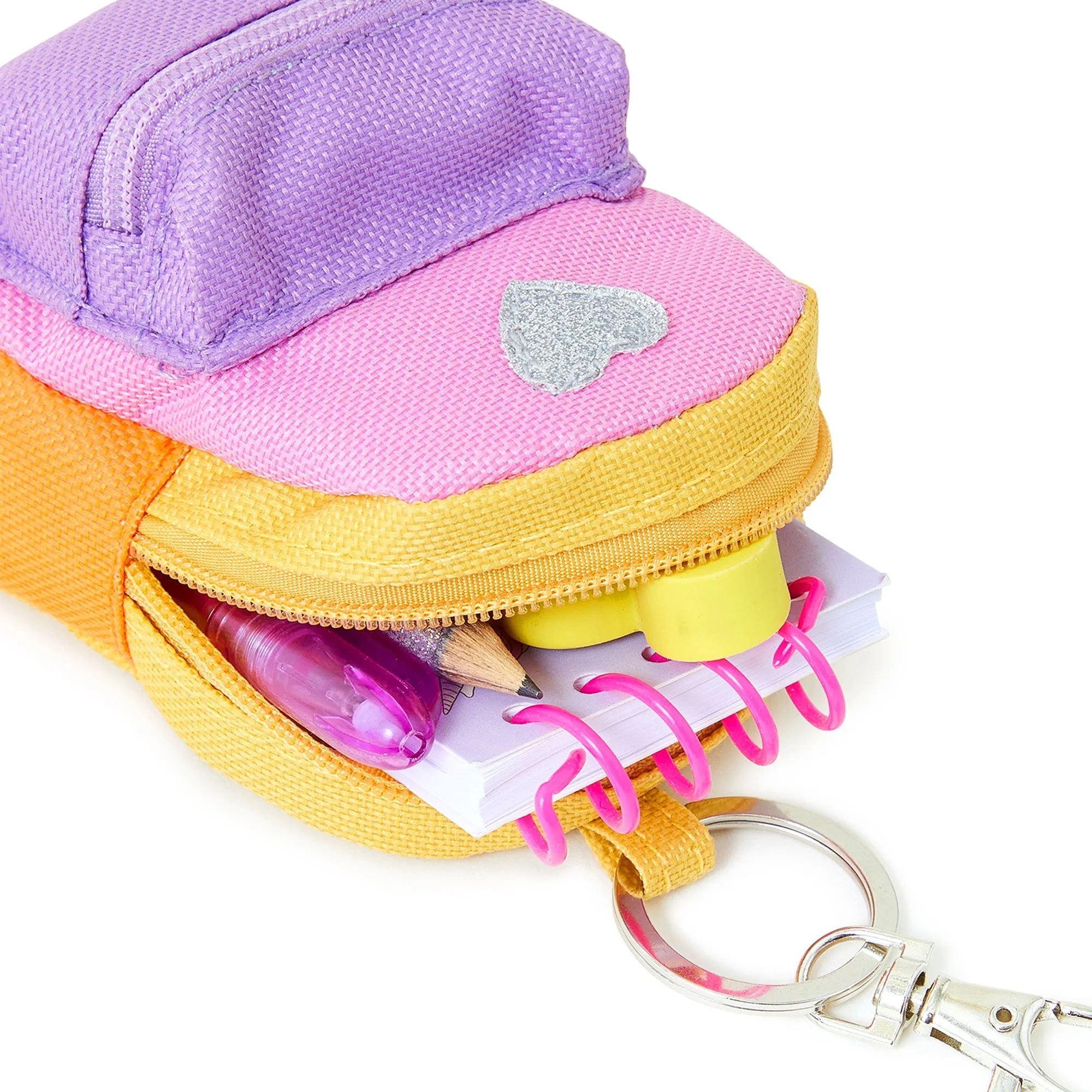 Accessorize London Girl's Mini Backpack Keyring Stationery Set