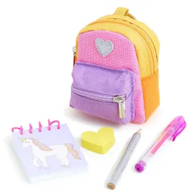 Accessorize London Girl's Mini Backpack Keyring Stationery Set