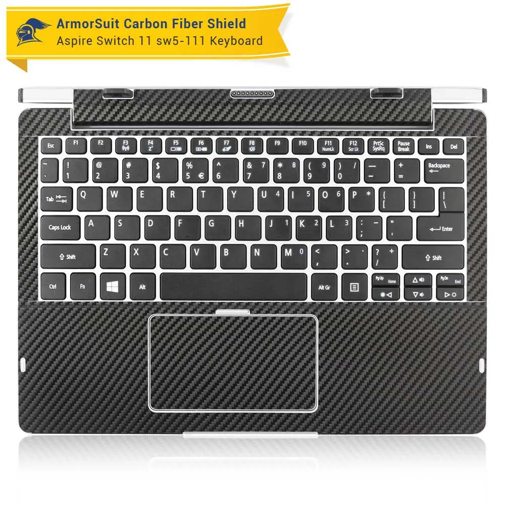 Acer Aspire Switch 11 (SW5-111) Screen Protector   Black Carbon Skin Protector  (Tablet & Keyboard)