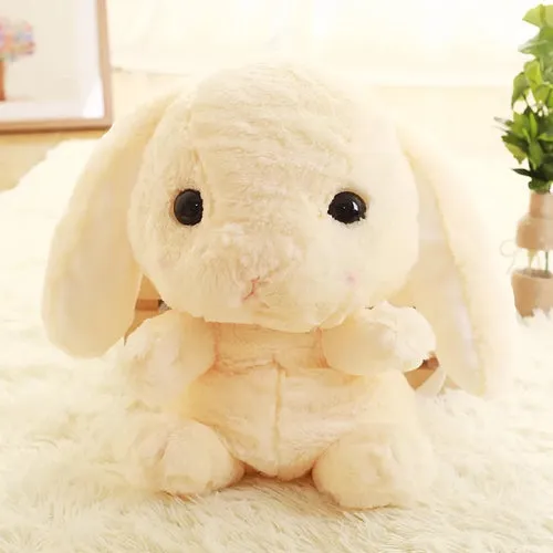 Adorable Long-Eared Rabbit Plush Backpack - Cute Kawaii Accessory