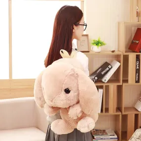 Adorable Long-Eared Rabbit Plush Backpack - Cute Kawaii Accessory