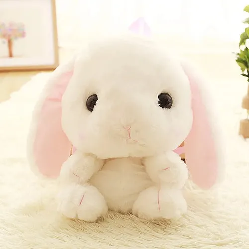 Adorable Long-Eared Rabbit Plush Backpack - Cute Kawaii Accessory