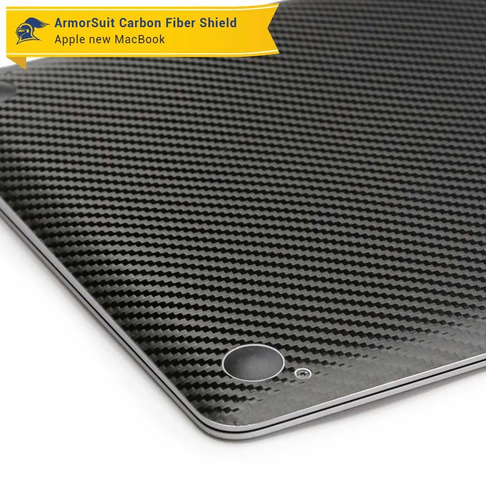 Apple Macbook 12" (2015) Black Carbon Full Body Skin Protector