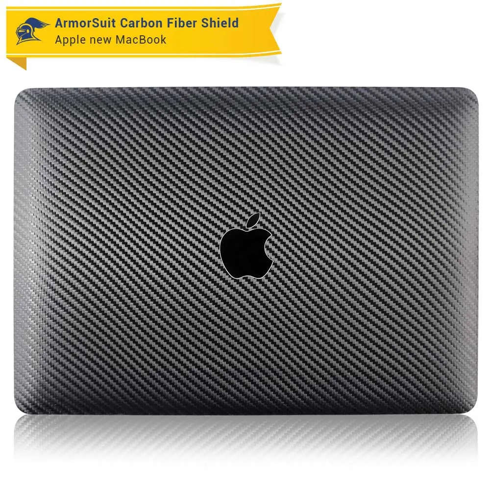 Apple Macbook 12" (2015) Black Carbon Full Body Skin Protector