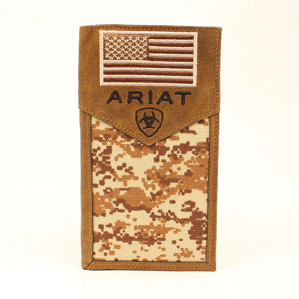 Ariat Medium Brown Digital Camo Rodeo Wallet