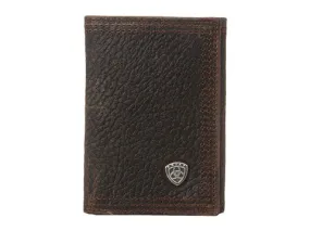 Ariat Shield Tri-Fold Wallet DARK BROWN A35122282