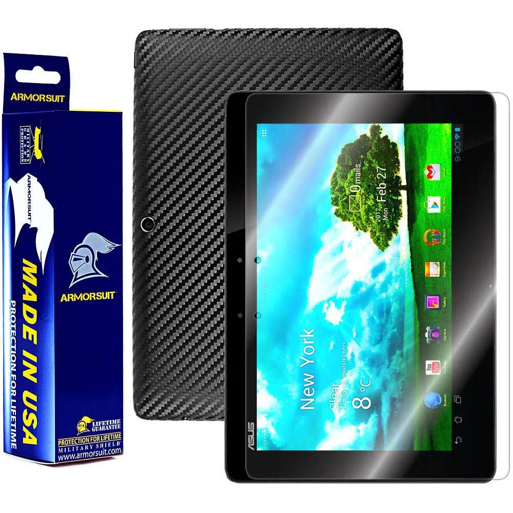 ASUS Transformer Pad TF300 Protector Shield  Black Carbon Fiber Skin Protector