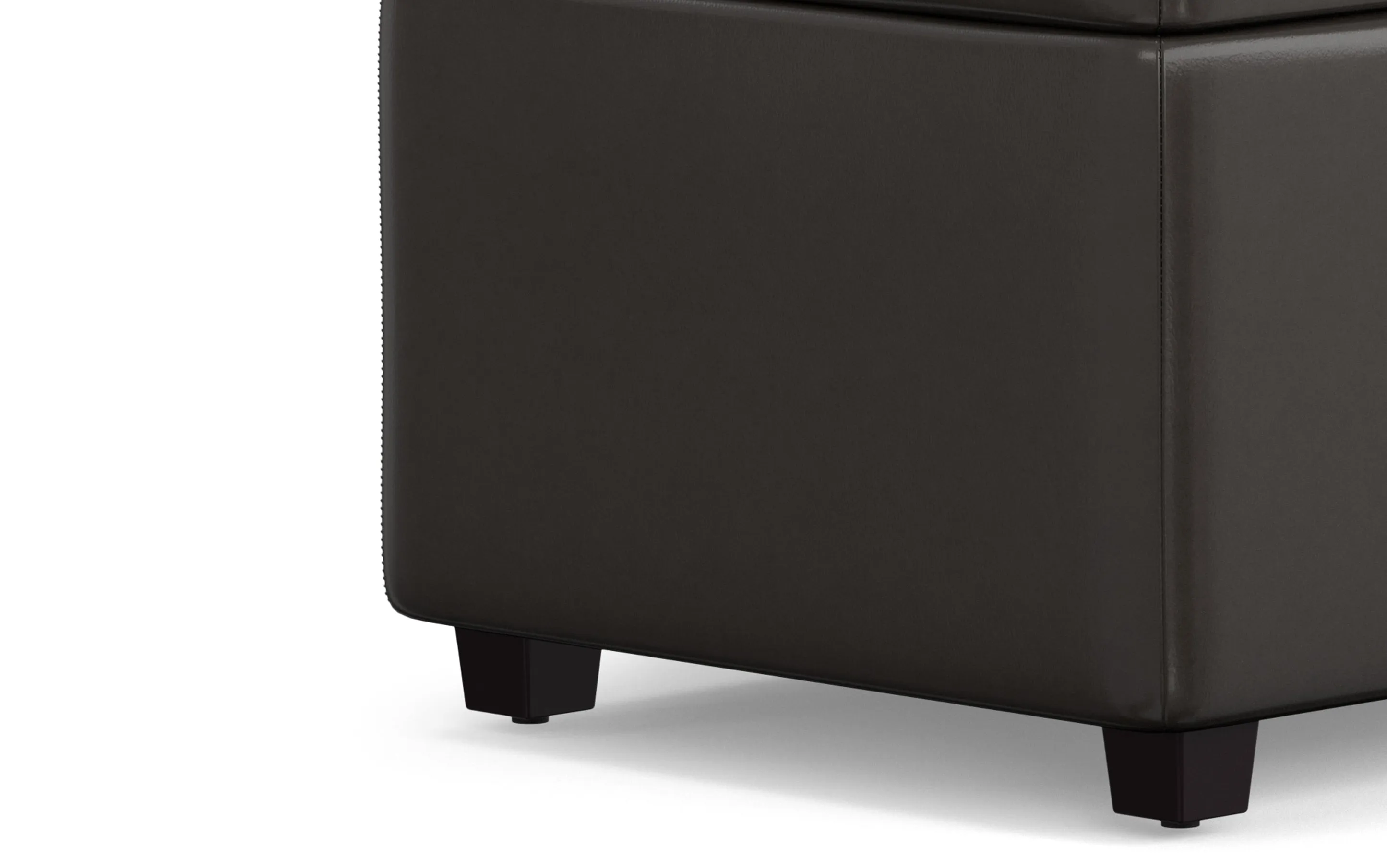 Avalon Lift Top Storage Ottoman in Vegan Leather