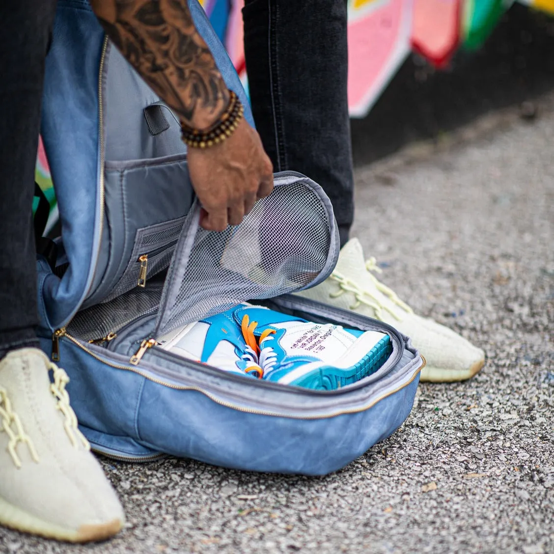 Baby Blue Leather Commuter (HOLIDAY SALE)