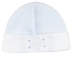 Baby Boy's Blue Velour Lace Hat