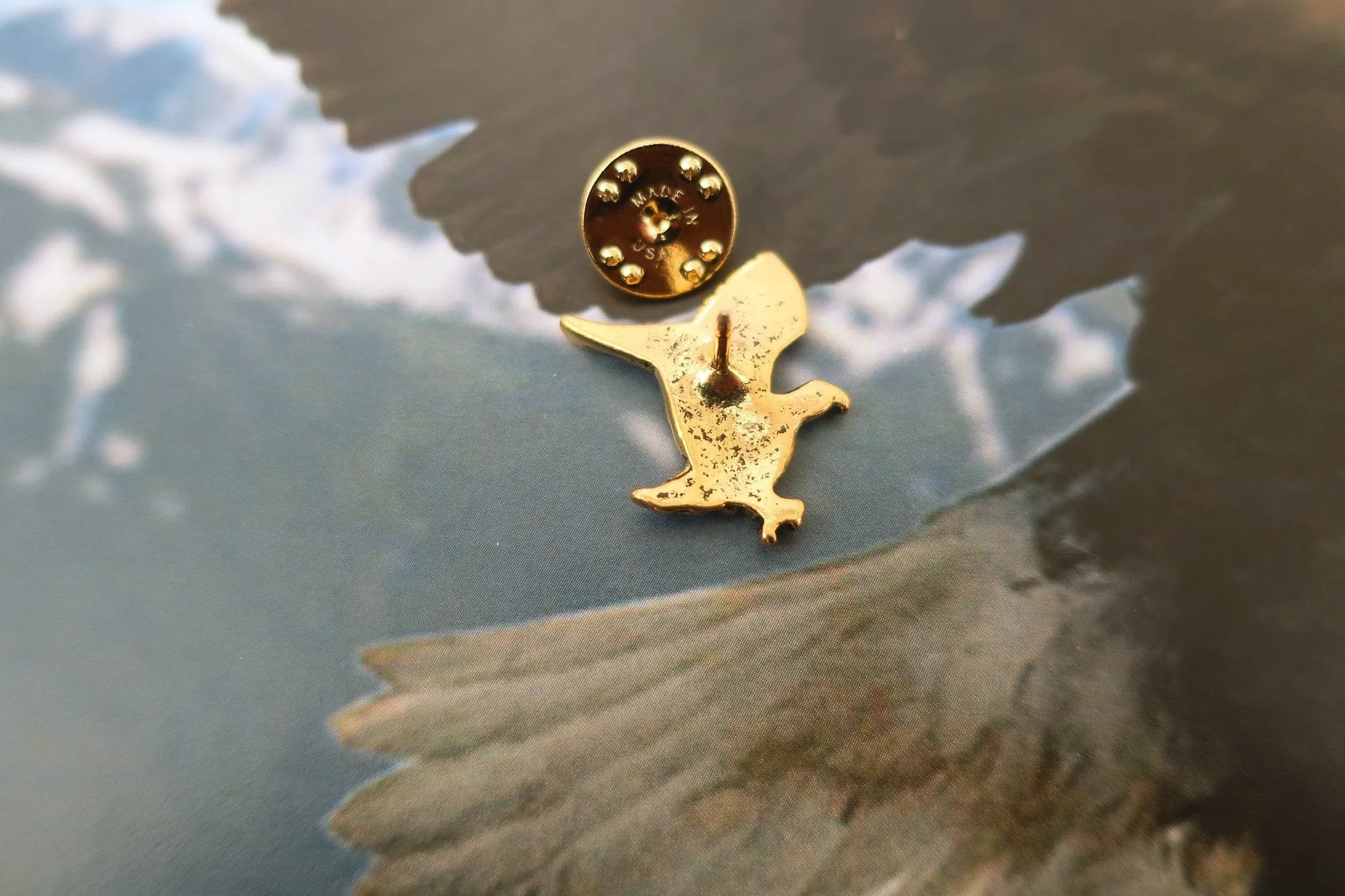 Bald Eagle Gold Lapel Pin