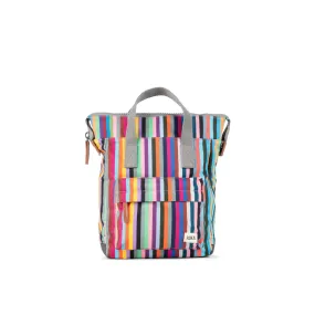 Bantry B Small Recycled Canvas Backpack - Multi Stripe