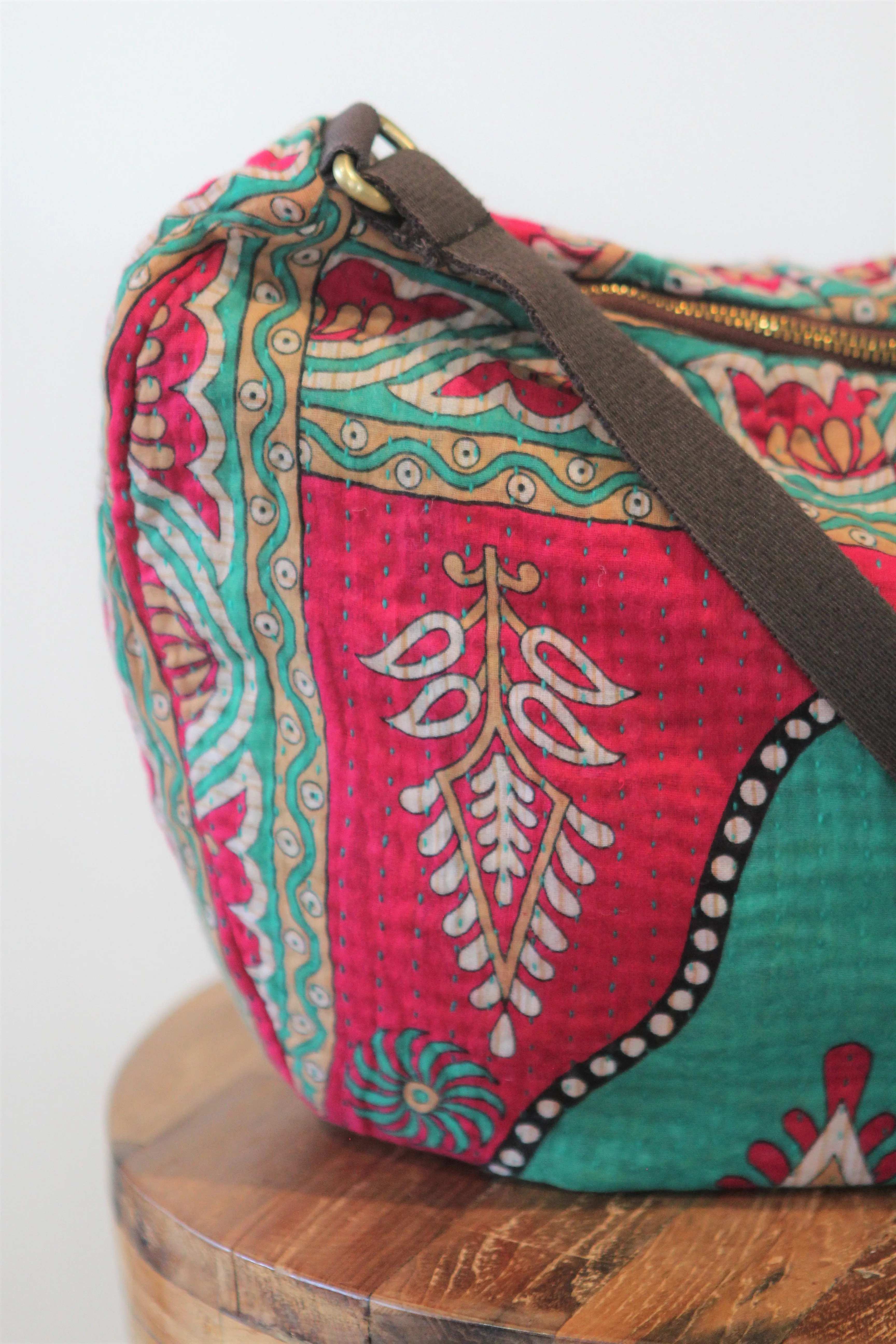 Bharati Boho Bag - Pink & Teal