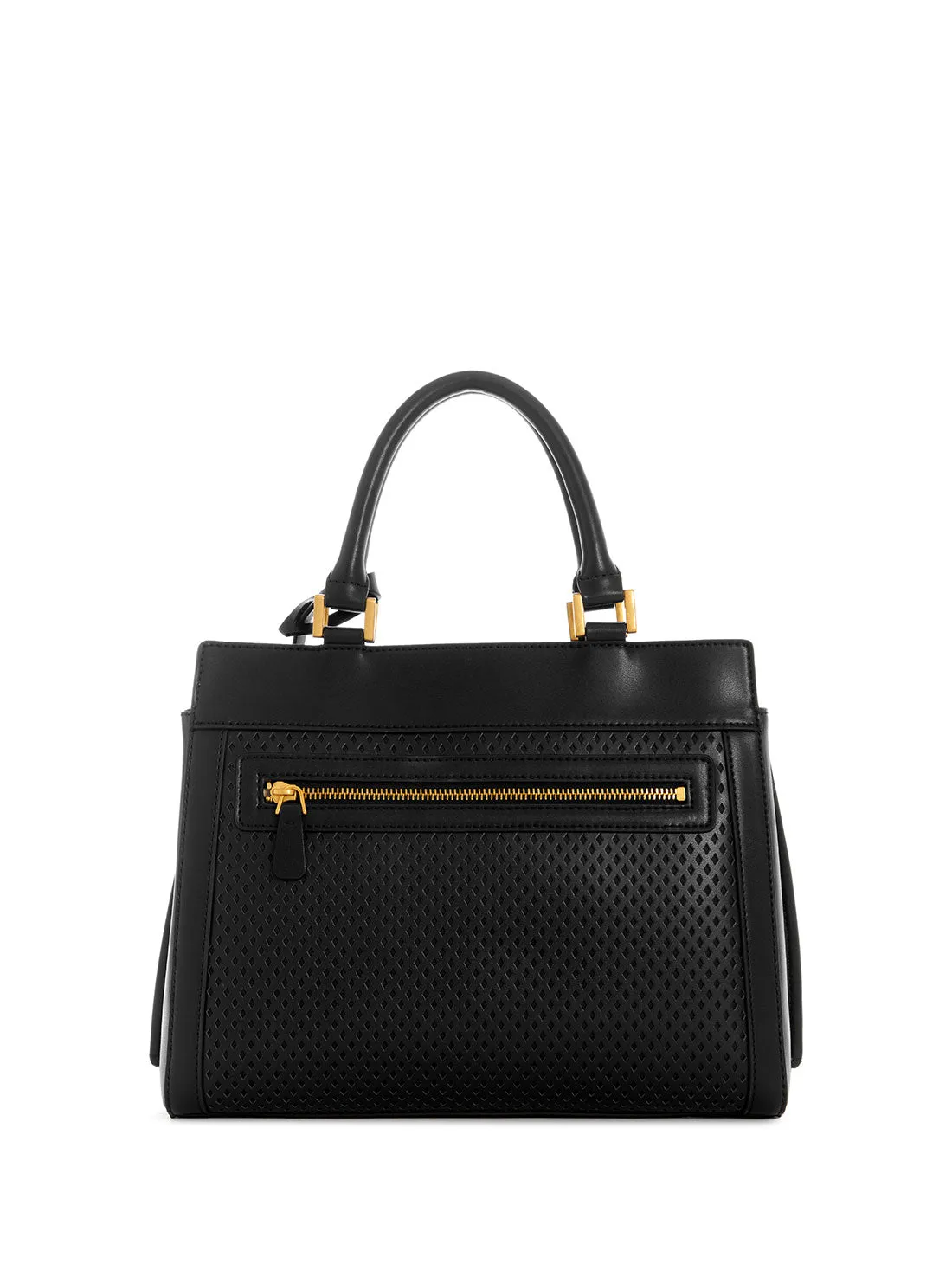 Black Katey Perf Satchel Bag