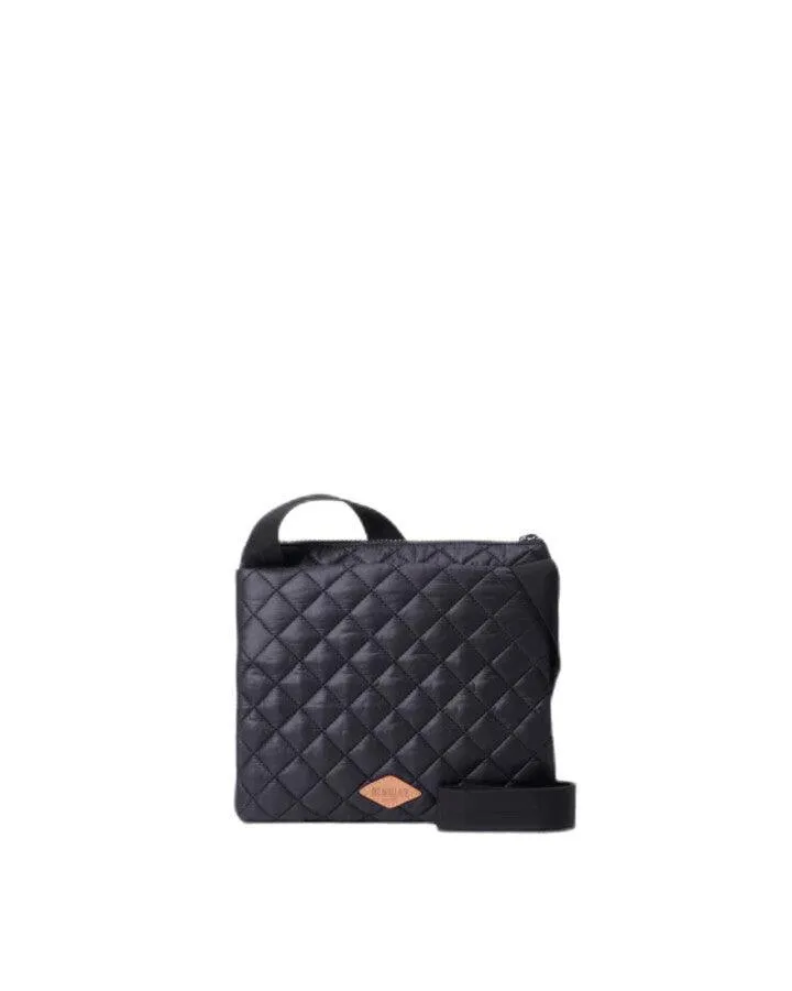 Black Metro Flat Crossbody