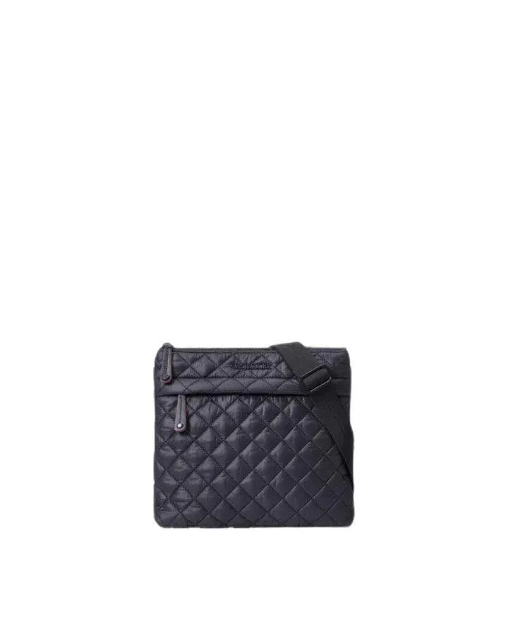 Black Metro Flat Crossbody