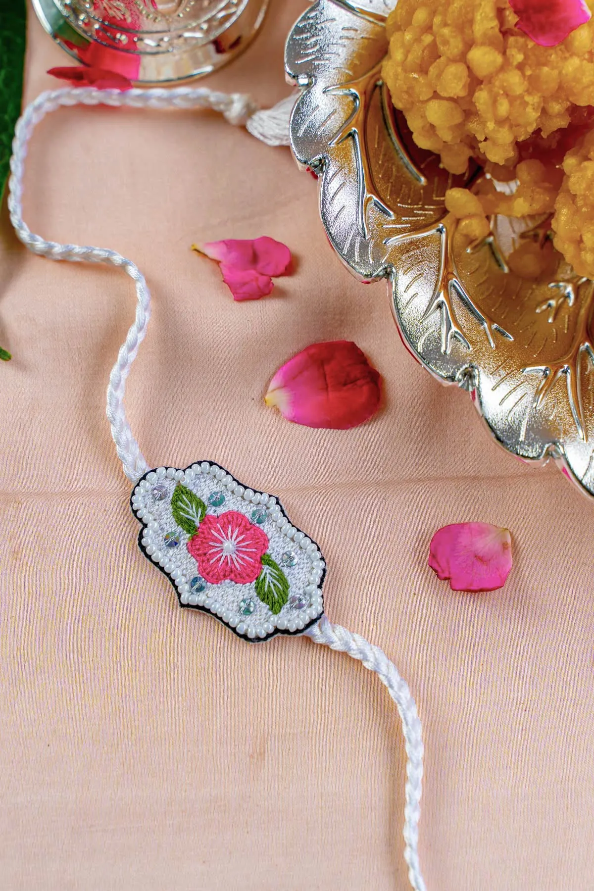 Blossom Embroidered Rakhi