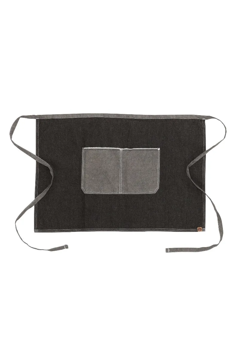 Bronx Black Denim Half Bistro Apron