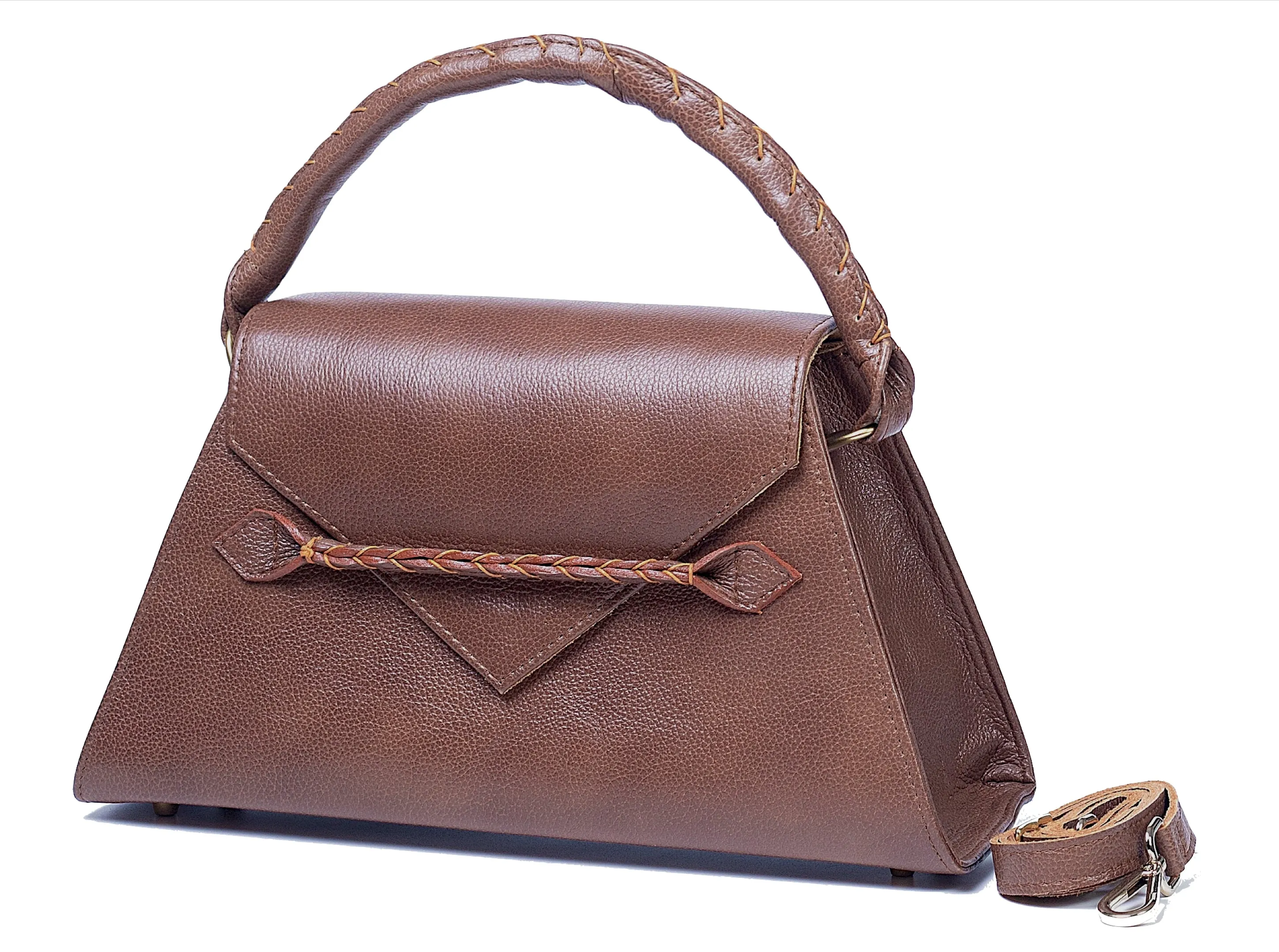 BROWN MIDI ESE TOP HANDLE