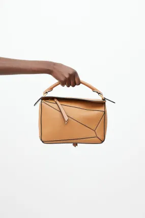 Brown Small Puzzle Bag