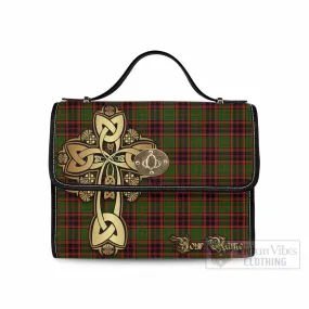 Buchan Tartan Waterproof Canvas Bag Golden Thistle Celtic Cross Style