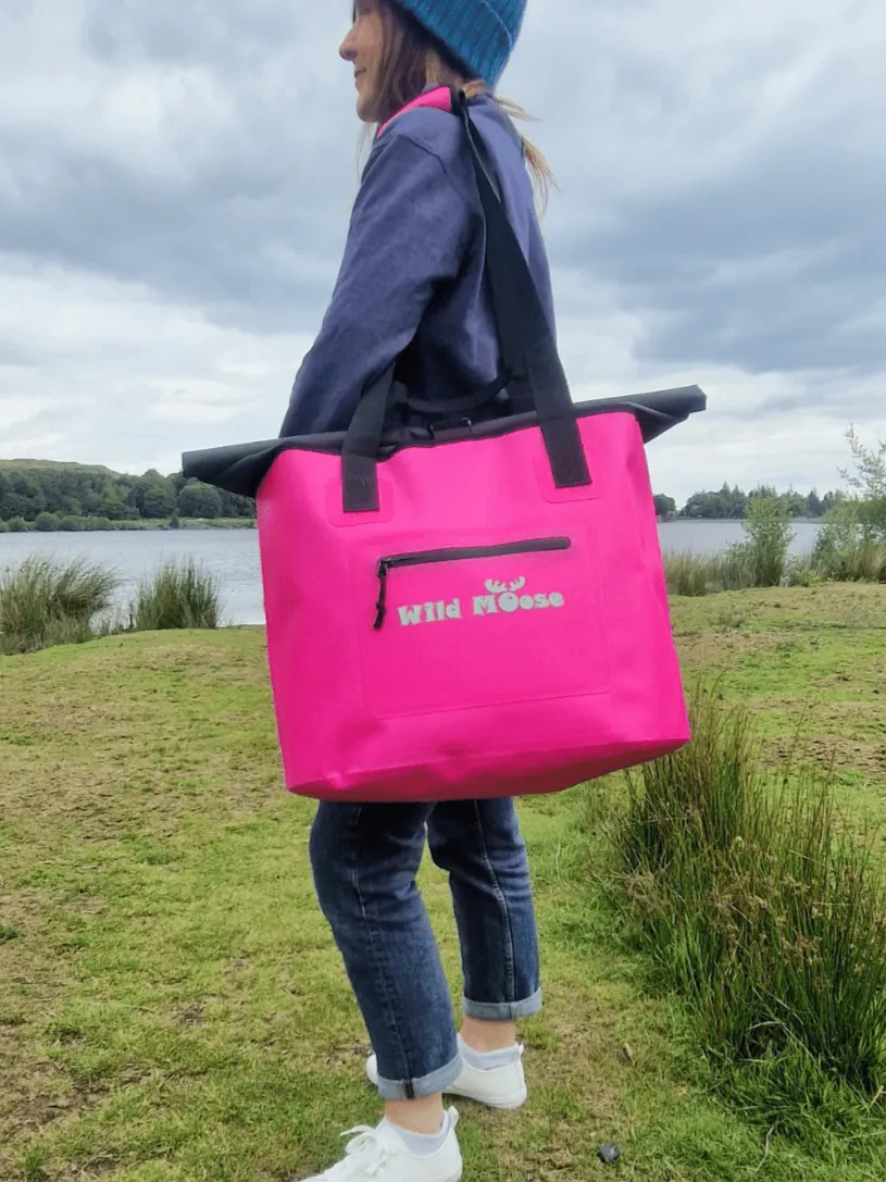 Caribou tote bag - flamingo pink