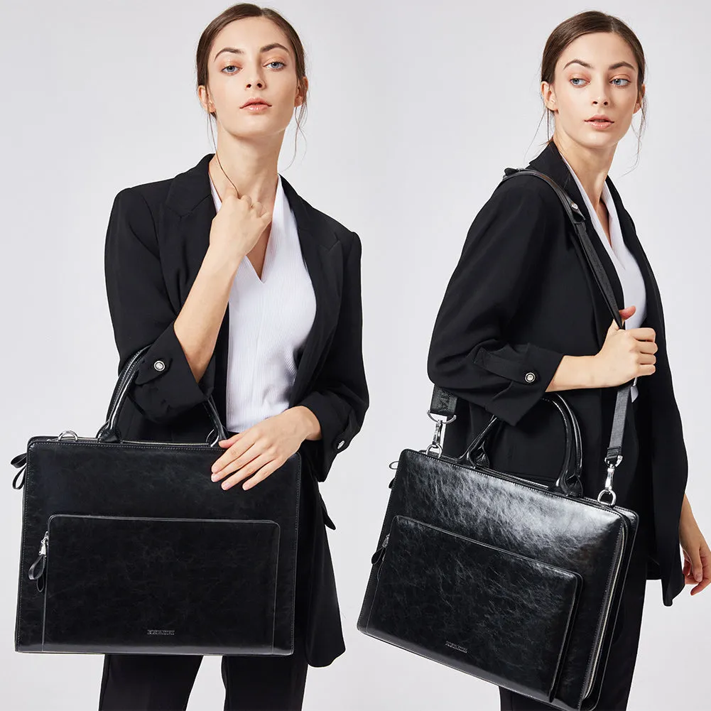 Carol Womens Leather Briefcase —  Capable