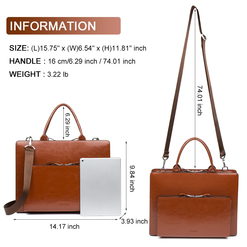 Carol Womens Leather Briefcase —  Capable