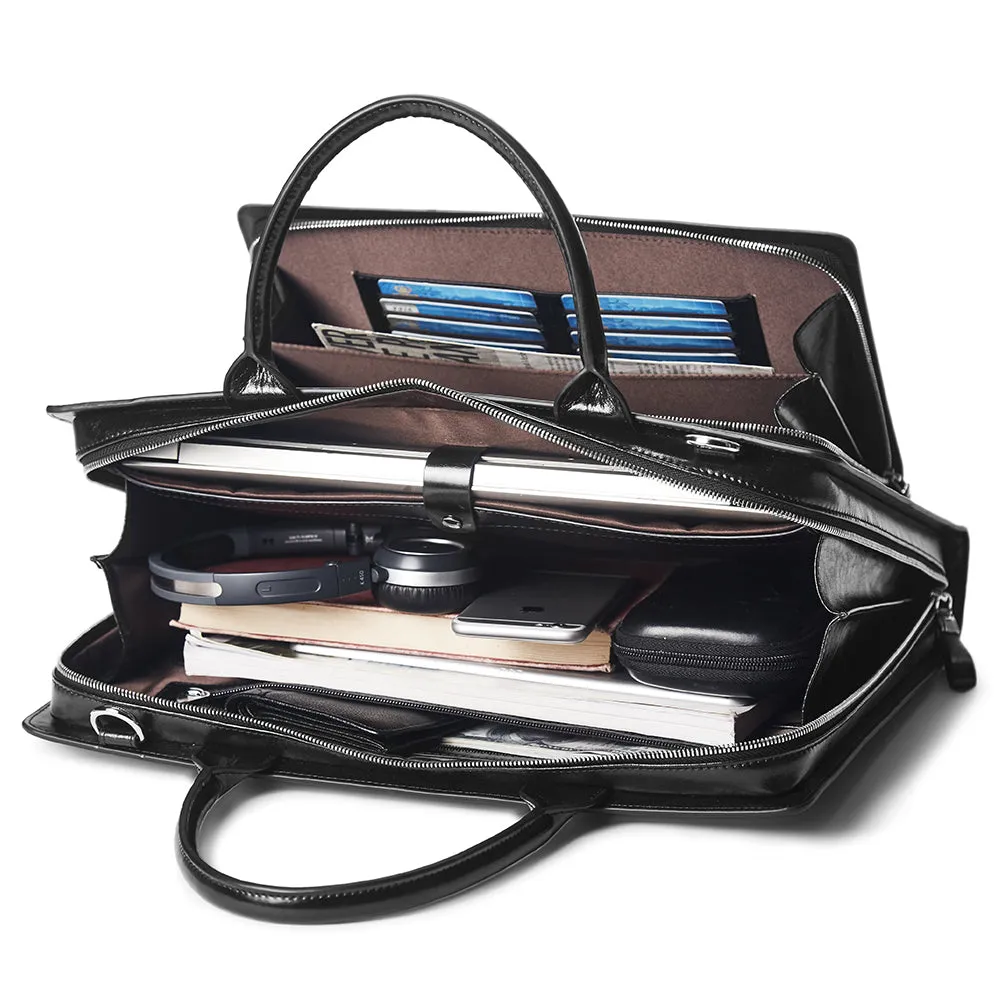 Carol Womens Leather Briefcase —  Capable