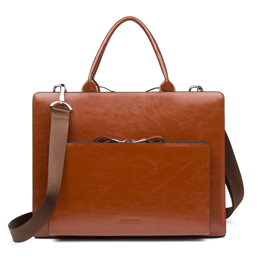 Carol Womens Leather Briefcase —  Capable