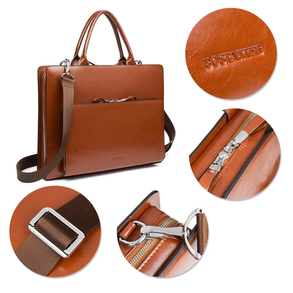 Carol Womens Leather Briefcase —  Capable