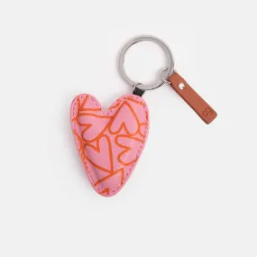 Caroline Gardner - Pink Magnet Heart Printed Keyring