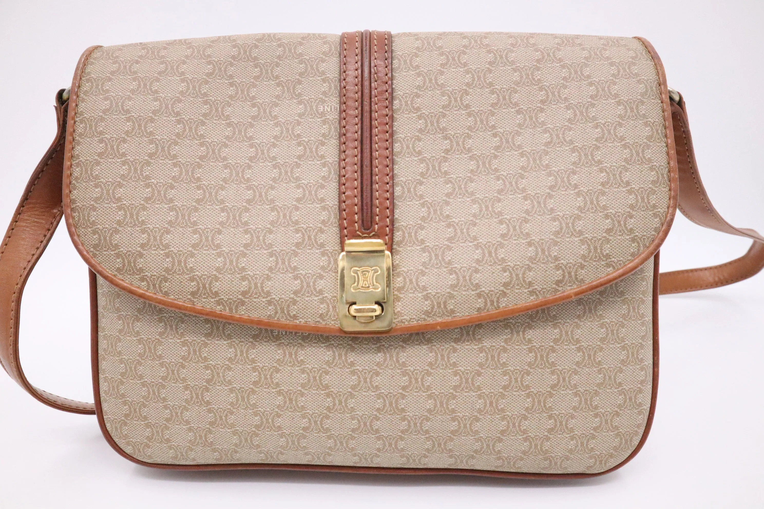 Celine Crossbody Bag in Macadam Canvas