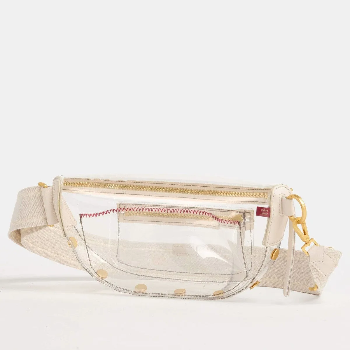 CHARLES CROSSBODY CLEAR MED - Calla Lily White/Brushed Gold