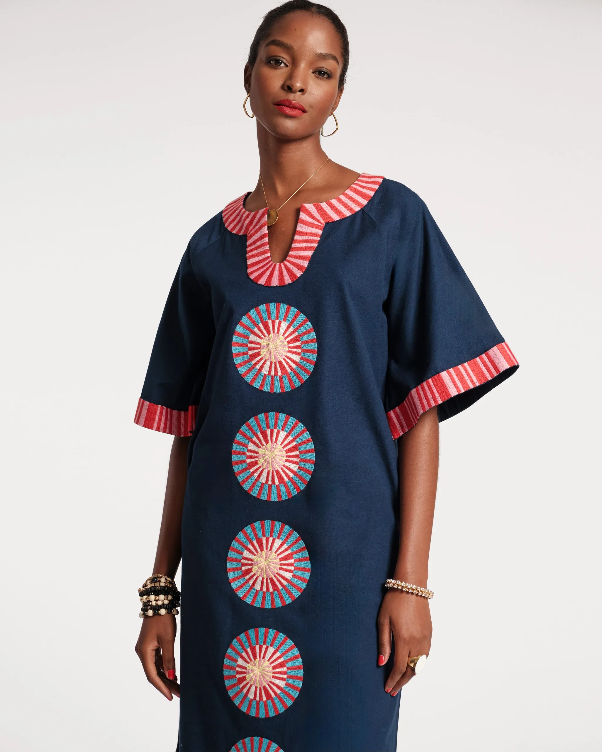 Charming Caftan Starburst Navy Multi