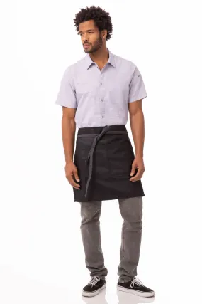 Chef Works Boulder Half Bistro Apron- Purple Black