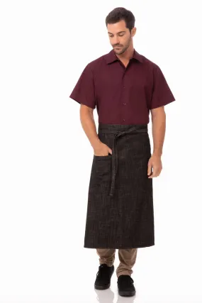 Chef Works Corvallis Bistro Apron- Black Burgundy