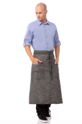 Chef Works Corvallis Bistro Apron- Black Steel Grey