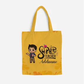 Chibi Super Teacher Malay Male Teacher Full Print Tote Bag