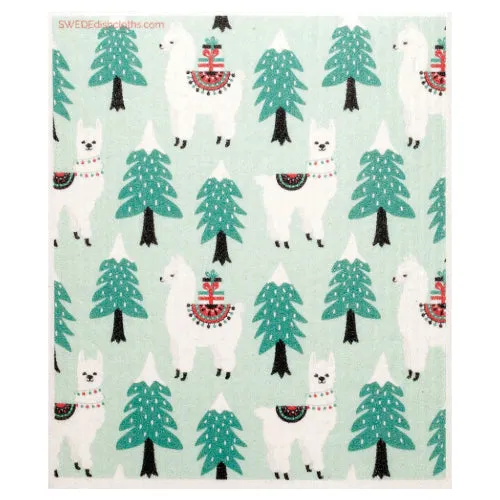 Christmas Llamas: Single Cloth - SWEDEdischcloths