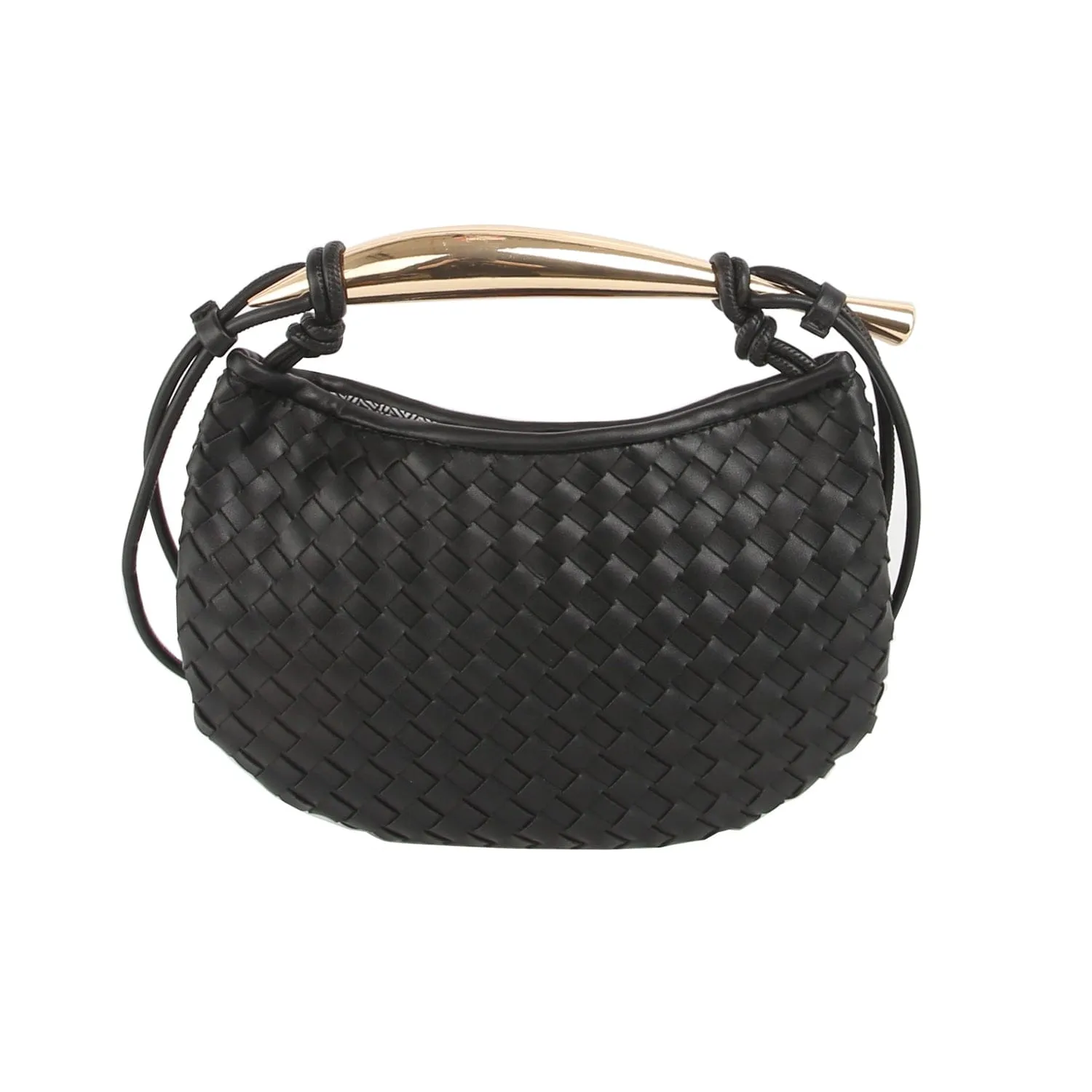 CHU025 Golden Handle Woven Bag