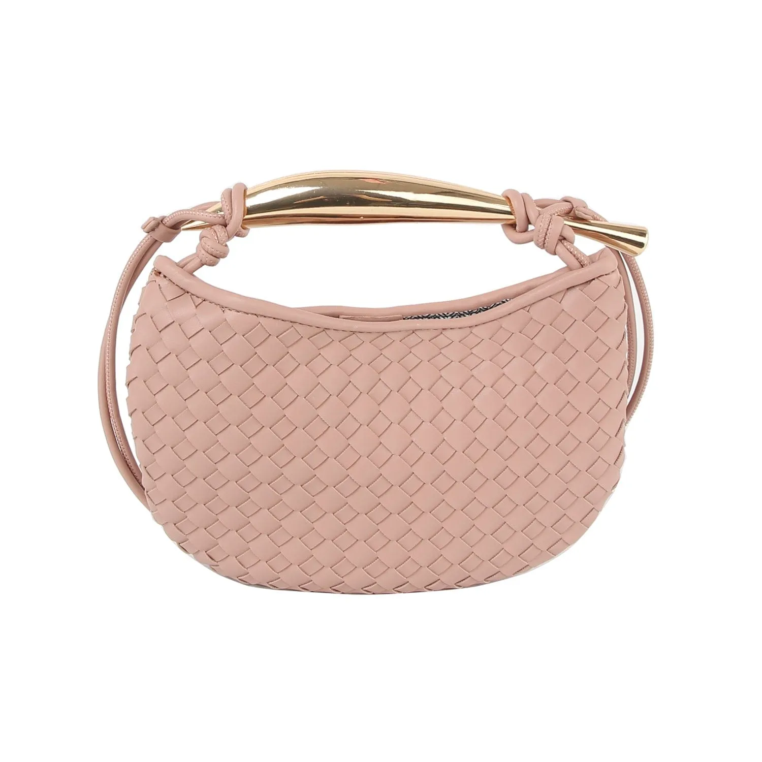 CHU025 Golden Handle Woven Bag