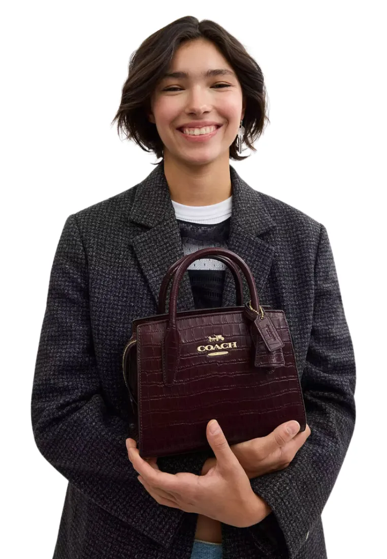 Coach Andrea Carryall Handbag In Merlot CR105