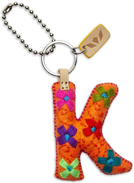 Consuela | Orange Felt Letter Charms